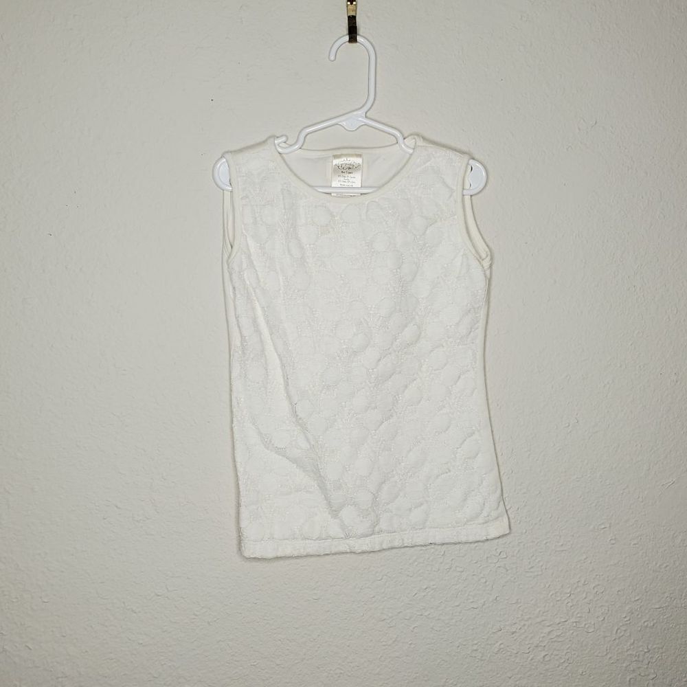 PERSNICKETY girls cream sleeveless top size 7